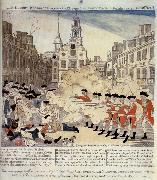 Paul Revere Le massacre de Boston oil painting